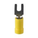Panduit EV10-6FB-Q StrongHold Loose Piece Forks, 12-10 AWG, Yellow