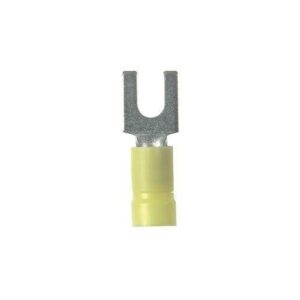 Panduit EV10-8FBK-Q StrongHold Loose Piece Forks, 12-10 AWG, Yellow