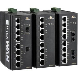 EtherWAN EX46928A-V-J EX46900A Series Hardened unmanaged 8-port 10/100/1000BASE (8 PoE) with 2-port 1000BASE-X (SX/LX/SFP) Ethernet Switch