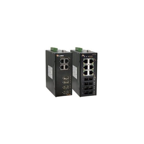 EtherWAN EX71802-0AB Hardened Managed Ethernet Switch with 10/100TX Ports 2 Gigabit Fiber Ports. DIN