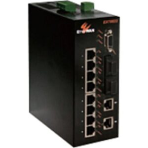EtherWAN EX78802-03BT 8-Port 10/100base-Tx PoE 2-Port Gigabit Hardened Managed Ethernet Switch