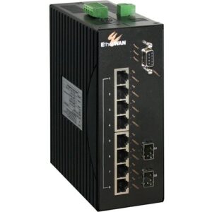EtherWAN EX78802-0VBT 8-Port 10/100base-Tx PoE 2-Port Gigabit Hardened Managed Ethernet Switch