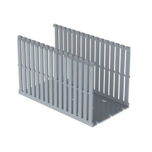 Panduit F4X5LG6 Cable Duct, Narrow Slotted Duct, PVC, 4 x 5 x 6'