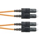 Panduit F623RSNSNSNM030 Fiber Optic Patch Cord, OM1 2-Fiber 3mm PC OFNR Silver Coated Copper Duplex Standard, 30m