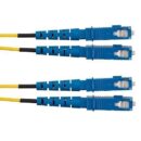 Panduit F923RSNSNSNM007 Fiber Optic Patch Cord, OS2 2-Fiber 3mm PC OFNR Silver Coated Copper Duplex Standard, 7m