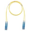 Panduit F923RSNSNSNM007 Fiber Optic Patch Cord, OS2 2-Fiber 3mm PC OFNR Silver Coated Copper Duplex Standard, 7m