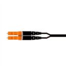 Panduit F92EPKELESEM025 Fiber Optic Patch Cord, OS2 2-Fiber 1.6mm PC OFNP Line Card1 Key, 25m, Orange