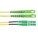 Panduit F92ERANB1SNM007 Fiber Optic Patch Cord, OS2 2-Fiber 1.6mm PC OFNR Silver Coated Copper/APC TO Line Card1/APC ST, 7m