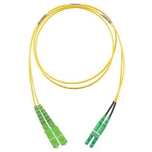 Panduit F92ERANB1SNM007 Fiber Optic Patch Cord, OS2 2-Fiber 1.6mm PC OFNR Silver Coated Copper/APC TO Line Card1/APC ST, 7m