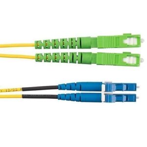 Panduit F92ERANLNSNM006 Fiber Optic Patch Cord, OS2 2-Fiber 1.6mm PC OFNR Silver Coated Copper/APC TO Line Card1 Duplex, 6m