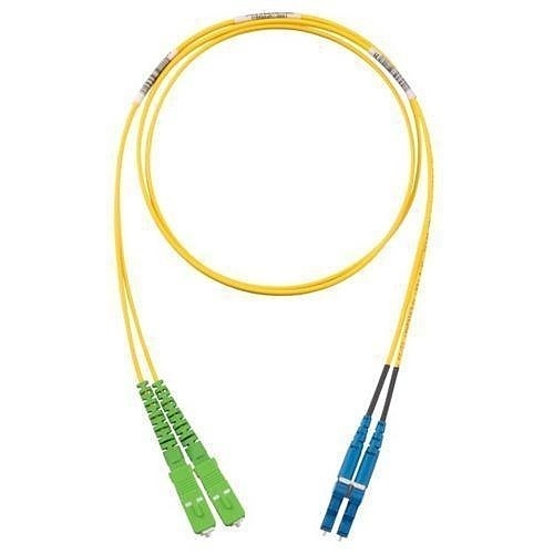 Panduit F92ERANLNSNM008 Fiber Optic Patch Cord, OS2 2-Fiber 1.6mm PC OFNR Silver Coated Copper/APC to Line Card1 Duplex, 8m