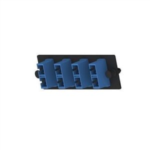 Panduit FAP4WBUDSCZ Opticom Fiber Adapter Panel with 4-SC Duplex Fiber, OS2, Zirconia Split Sleeves, Blue
