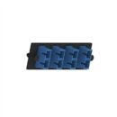 Panduit FAP4WBUDSCZ Opticom Fiber Adapter Panel with 4-SC Duplex Fiber, OS2, Zirconia Split Sleeves, Blue