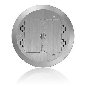 Leviton FBC2F-N Cover Plate for FBBOX-GY and FBLEV-GY Concrete Floor Box System, 2 Decora Flip Lids