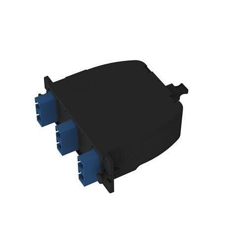 Panduit FC29N-06-03AS OptiCom MPO-SC 6-Fiber Cassette OS2, Standard Method A, Standard Loss, SC Duplex Adapter, Blue