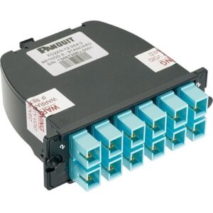 Panduit FC2XN-12-03AS OptiCom MPO-SC 12-Fiber Cassette OM3, Standard Method A, Standard Loss, SC Duplex Adapter