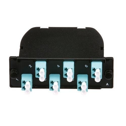 Panduit FC2ZN-12-10AF QuickNet MTP Fiber Optic Cassette, 12-Fiber Total, OM4, Standard Loss, Duplex LC Adapter, Modified Method A