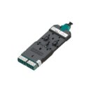 Belden FC3D04LD4F FX DCX Cassette, OM3, 4-Port LC Duplex to MPO-12 (Female) Base 8, Aqua