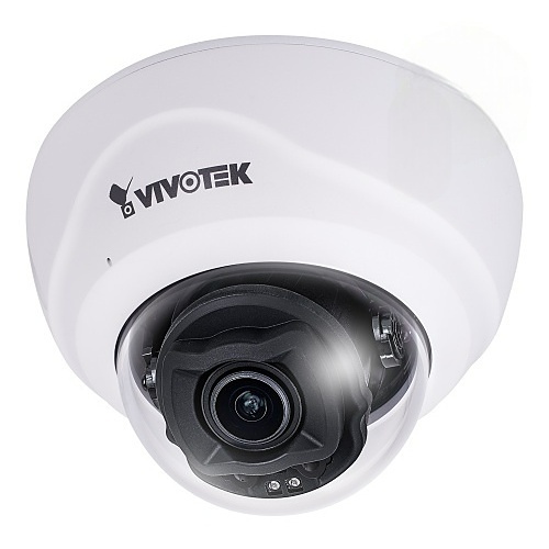 VIVOTEK FD837-HTV-1Y VORTEX 5MP Outdoor IP67/IK10 IP Dome Camera with 2.7-13.5 mm Remote Focus P-Iris Lens and 1-Year Vortex Standard Cloud License, White