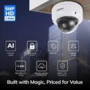 VIVOTEK FD9383-HVF2 C-Series 5MP Outdoor IP66/IK10 Dome Camera, 2.8mm