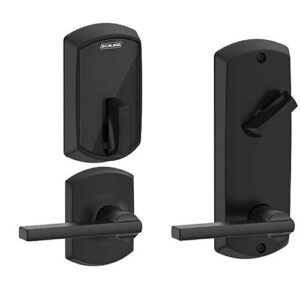 Schlage FE410F 5.5" LAT ADD 622 LH 12- Control Mobile Enabled Smart Interconnected Lock. Greenwich Escutcheon Style, Latitute Lever Style, Standard Latch, 5.5"