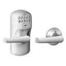 Schlage FE575 PLY 626 ELA Keypad Lever with Plymouth Trim and Elan Lever, Auto Lock, Satin Chrome