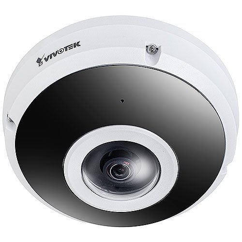 VIVOTEK FE9391-EHV-V2 S-Series 12MP Outdoor WDR Fisheye IP Camera, 1.22mm Fixed Lens, Black and White