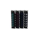 Belden FF3X03LD Plastic Housing Faceplate and Panel Frame, 6-Fiber, 3-LC Duplex Port, Aqua Connector