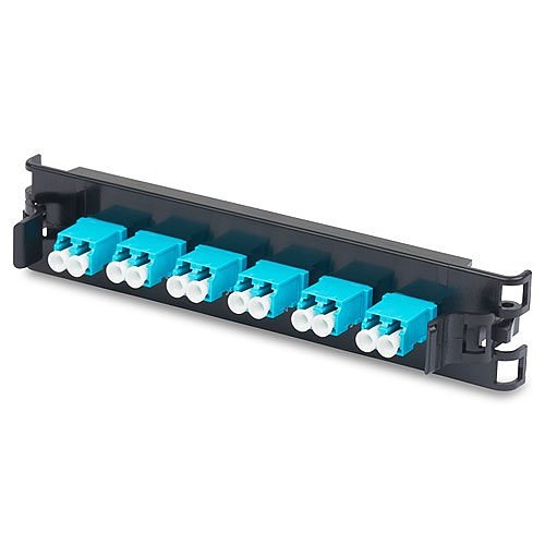 Belden FF3X12LD ECX Fiber Frame, OM3, 12-Port LC Duplex, Blue Adapters
