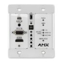 AMX FG1010-325-WHFX Multi-Format Decor Style Wall Plate Transmitter, White