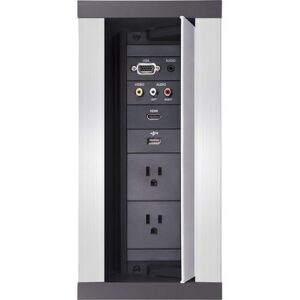 AMX FG560-02-SL AMX HPX-900SL HydraPort 9-Module Connection Port, Brushed Aluminum