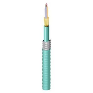 Belden FI4D012A9A FX Fiber Distribution Cable, Tight Buffer 12 Fibers, OM4, TIA-598-D, AIA, Indoor, Reel, Blue