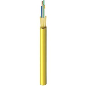 Belden FISD006R9 6-Fiber FX Indoor OS2 Distribution Tight Buffer Fiber Cable, OFNR Non-Unitized, Yellow