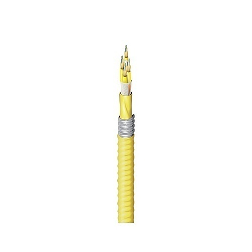Belden FISD024AJ Indoor Plenum OS2 Distribution 24-Fiber Aluminum Interlocked Cable, Yellow