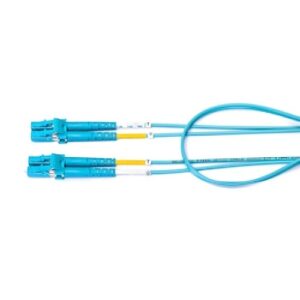 Belden FP3LDLD00M3 FXPC Fiber Optic Cable, OM3, LC DC to LC Duplex, 0.3m