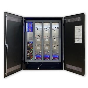 LifeSafety Power FPO250/250-3C85D8PE12M/P24-A Mercury ProWire DV Standard 24-Door Wired, 20A/12V and 10A/24V, 40 AUX, 24 Lock, E12M Enclosure