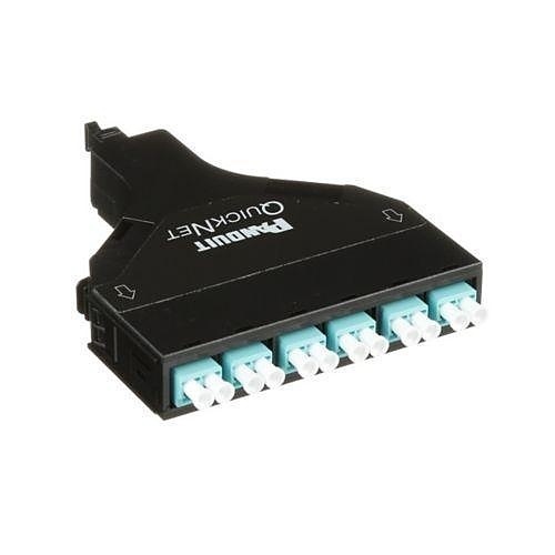 Panduit FQXO-12-10AF 12-Fiber QuickNet SFQ MPO-LC Cassette, OM3, Modified Method A