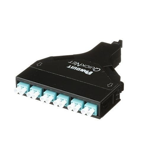 Panduit FQXO-12-10AF 12-Fiber QuickNet SFQ MPO-LC Cassette, OM3, Modified Method A