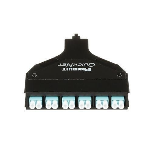 Panduit FQXO-12-10AS 12-Fiber QuickNet SFQ MPO-LC Cassette, OM3, Method A