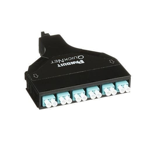 Panduit FQXO-12-10AS 12-Fiber QuickNet SFQ MPO-LC Cassette, OM3, Method A
