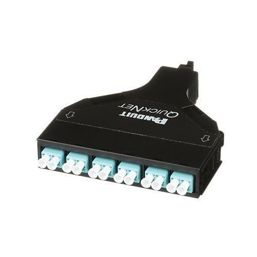 Panduit FQXO-12-10AS 12-Fiber QuickNet SFQ MPO-LC Cassette, OM3, Method A