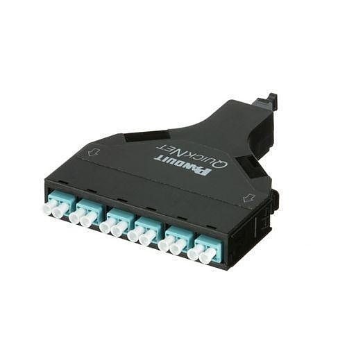 Panduit FQZO-12-10B2 12-Fiber QuickNet SFQ MPO-LC Cassette, OM4, Method B2