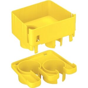 Panduit FRIDT4X4YL FiberRunner 2-Port Spillout, Yellow
