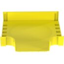 Panduit FRT24X4W12LYL Cable Management Horizontal Tee Fitting, 24x4" (600mm x 100mm), Yellow