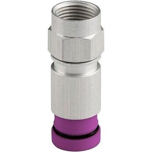 West Penn FSNS1P6QS-25 ProSNS RG-6 Coax Compression F-Connector, Purple, 25-Pack