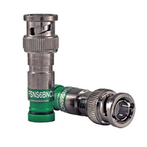 West Penn FSNS6BNCU-25 RG6 75-Ohm Universal Compression BNC Connector, 25-Pack
