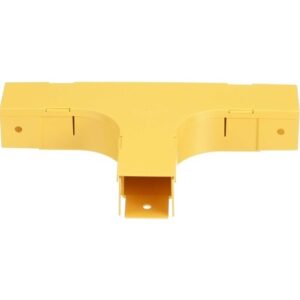 Panduit FT2X2LYL 2" x 2" (50mm x 50mm) Horizontal Tee Fitting for Cable Management, Yellow