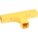 Panduit FT2X2LYL 2" x 2" (50mm x 50mm) Horizontal Tee Fitting for Cable Management, Yellow