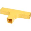 Panduit FT2X2LYL 2" x 2" (50mm x 50mm) Horizontal Tee Fitting for Cable Management, Yellow