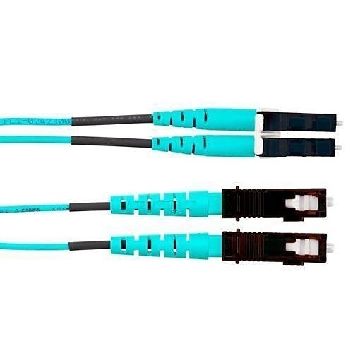 Panduit FX2ERLNSNSNM008 Fiber Optic Patch Cord, OM3 2-Fiber 1.6mm PC OFNR Line Card1 Duplex/Silver Coated Copper Duplex, Standard, 8m